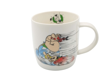 Asterix und Obelix/Asterix Tassen/BecherTasse Asterix, Obelix und Idefix Rennen Henkel Rechts
